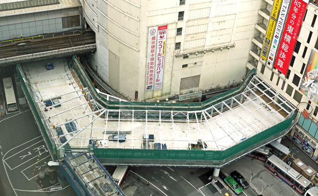 井の頭線と銀座線間の新たな歩行者デッキ 西口仮設通路 7月中旬から供用開始 渋谷文化プロジェクト