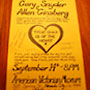 Autographed flyer of Ginsberg
