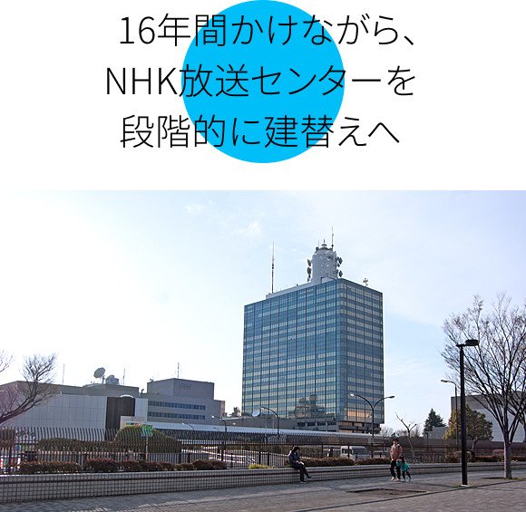 Continue to rebuild the NHK broadcast center step by step over 16 years