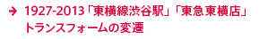 1927-2013「東横線渋谷駅」「東急東横店」トランスフォームの変遷