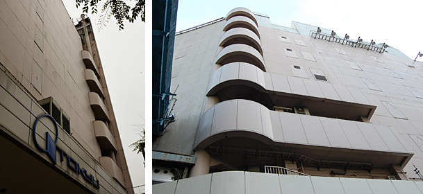 現在の東館写真から丸みのある階段部分（メンデルゾーンとの類似点）